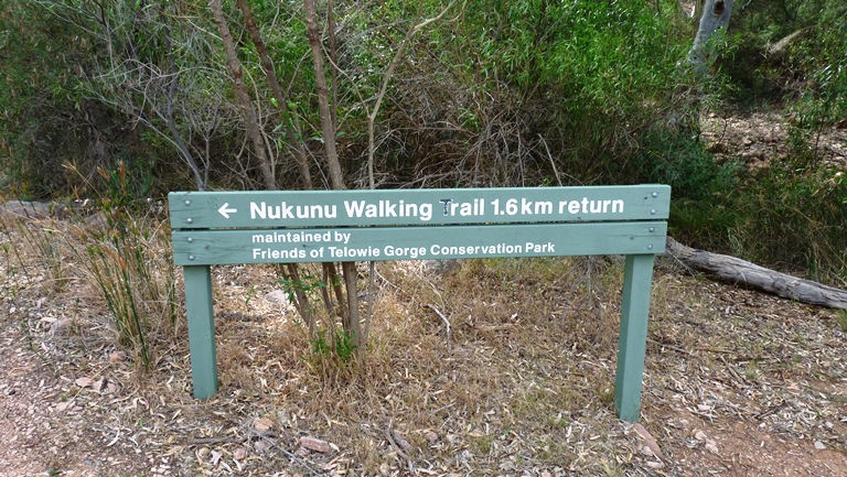 Beginn des Walking Trails in die Telowie Gorge